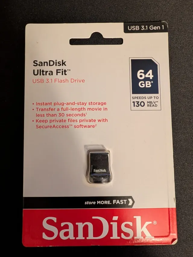 SanDisk Ultra Fit 64GB USB 3.1 Flash Drive