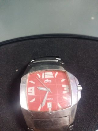 Reloj Lotus Hombre Rojo y Plateado