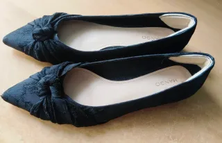 Zapatos planos negros Mango