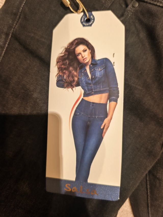 Vaqueros Salsa Diva Negros Talla 38