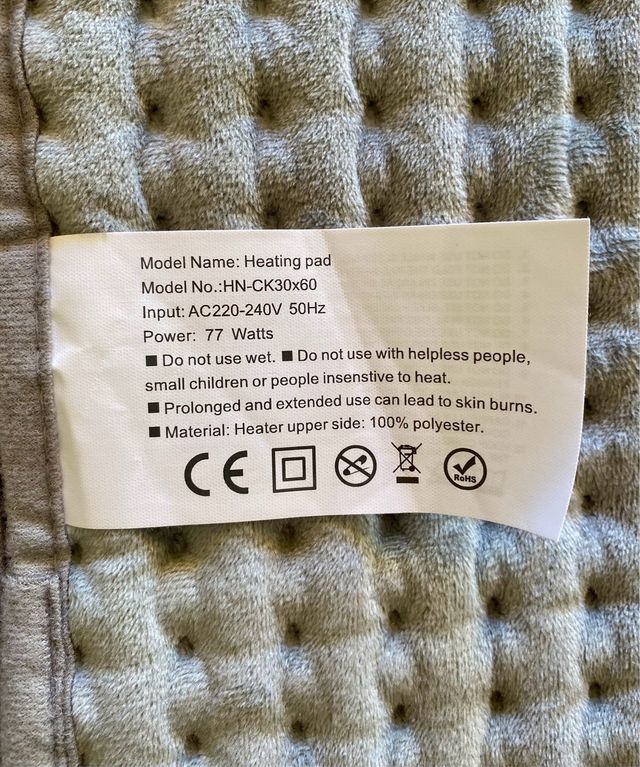 2 Almohadillas Térmicas Eléctricas