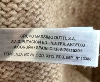 Massimo Dutti Chaleco Largo de Punto Trenzas beige