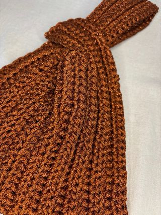 Borsa uncinetto nodo giapponese marrone