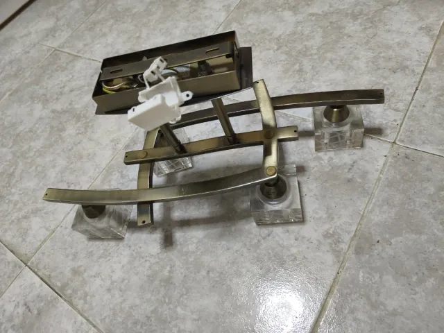 Lámpara de techo 4 focos cristal