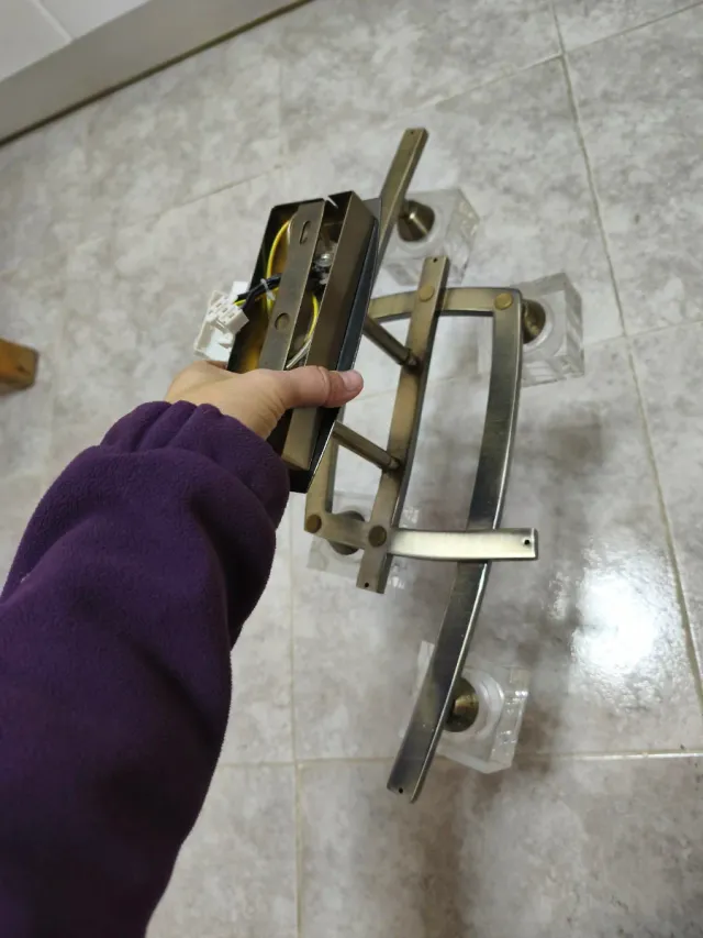 Lámpara de techo 4 focos cristal