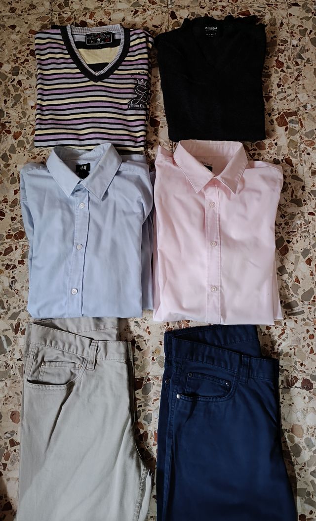 Lote 6 peças de roupa de inverno para homem - tamanho M/42