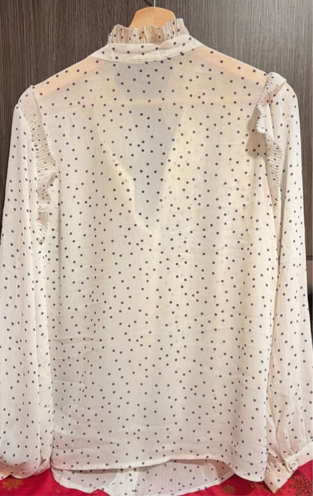 Camisa gasa lunares malva Nuria Cobo