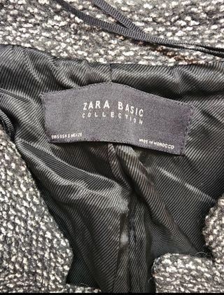 Chaquetón Zara Gris y Negro