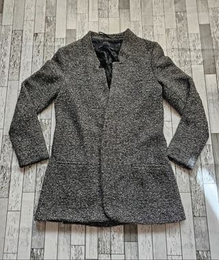 Chaquetón Zara Gris y Negro