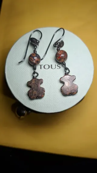 Pendientes Tous Oso Marrón Naranja