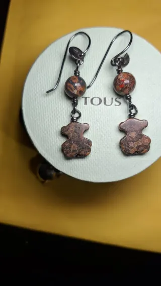 Pendientes Tous Oso Marrón Naranja