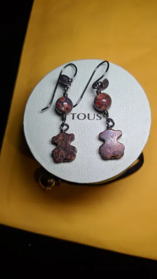 Pendientes Tous Oso Marrón Naranja