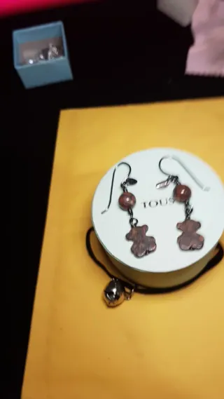 Pendientes Tous Oso Marrón Naranja