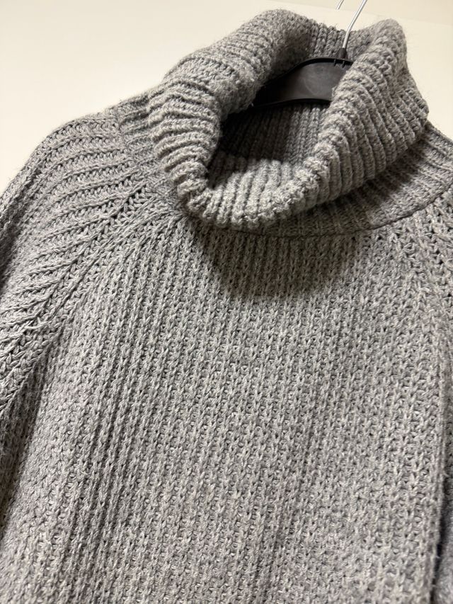 Vestido de lana gris talla M