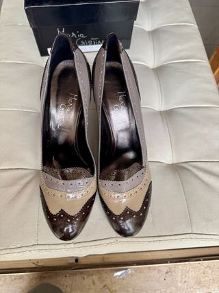 Décolleté Maria Cristina donna beige/marrone