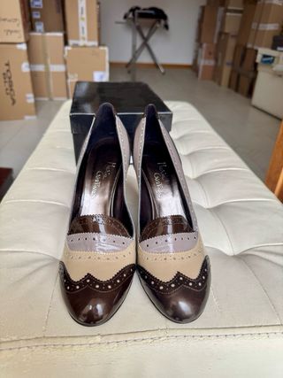 Décolleté Maria Cristina donna beige/marrone