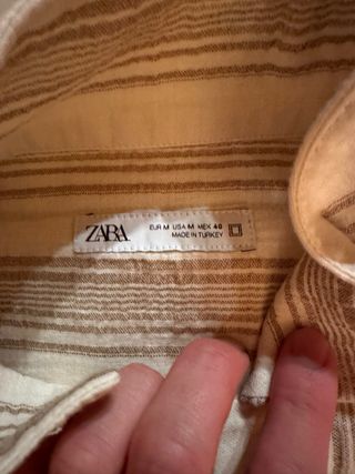 Completo Zara righe beige/marrone taglia M