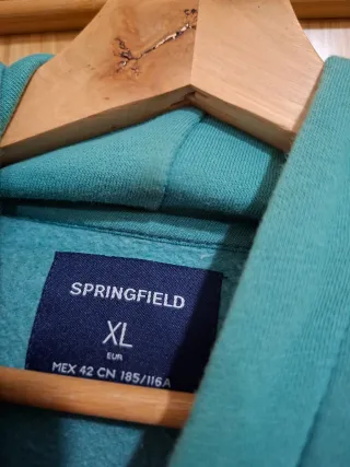 Sudadera bicolor gris y verde. 1 uso