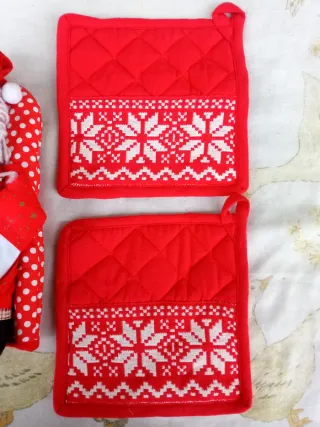 Set presine da cucina a tema natalizio