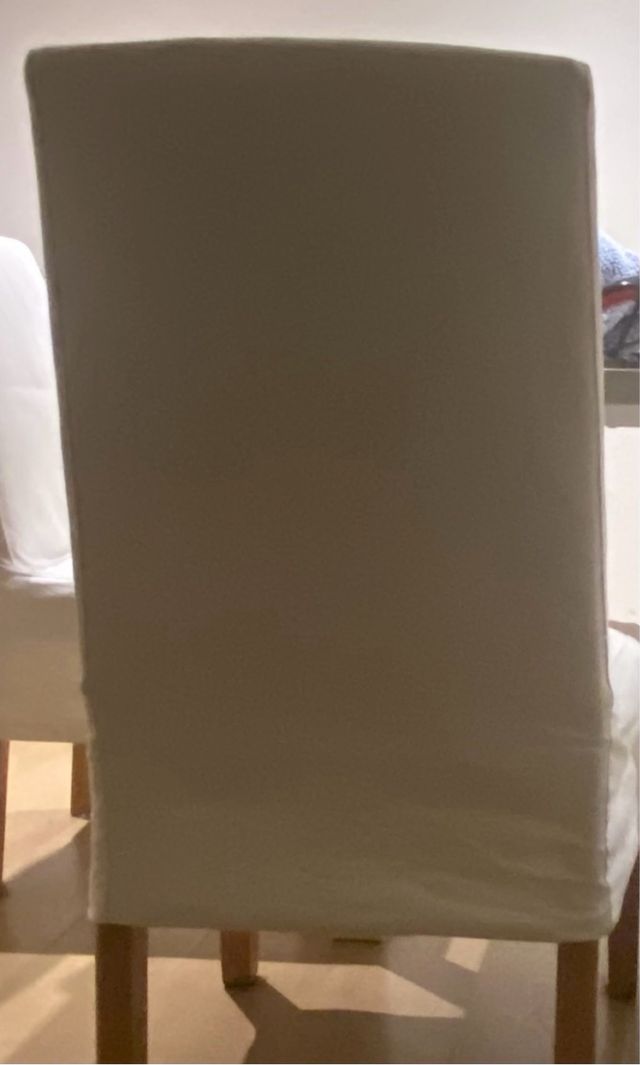 Set de 3 Sillas BERGMUND IKEA Funda Larga Blanca