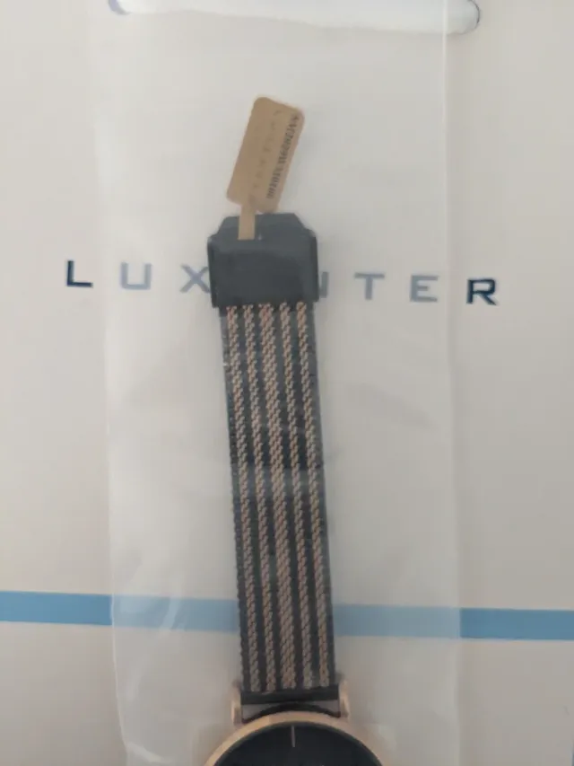 Reloj Luxenter Esfera Negra y Correa Malla