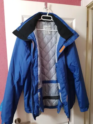 Cazadora azul  para la mieve Con capucha