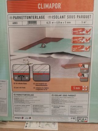 Suelo laminado,herramientas, aislante y guillotina