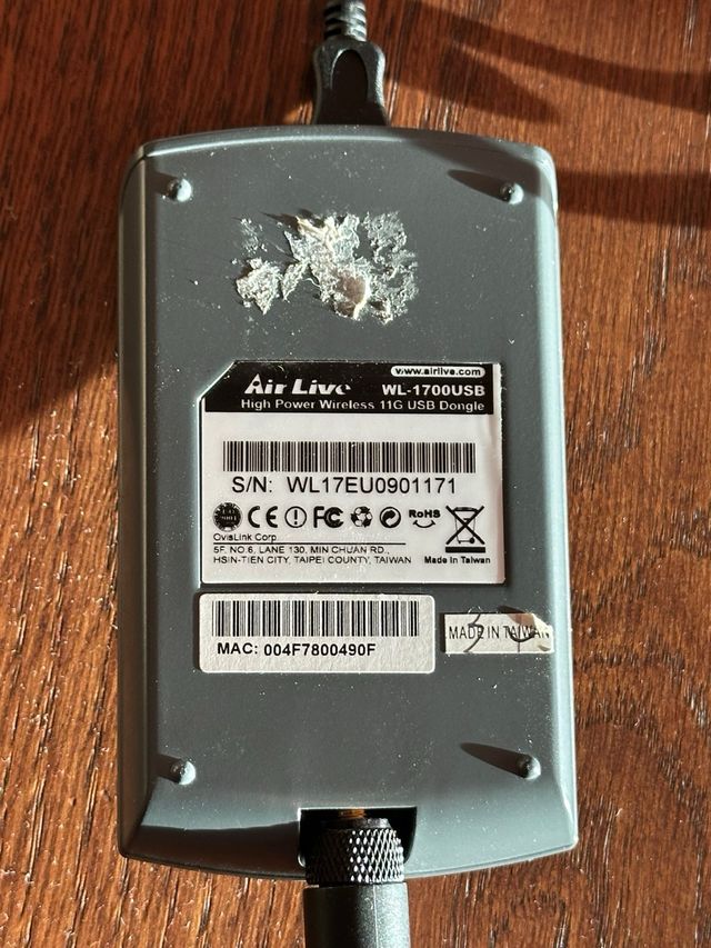 Adaptador WiFi USB AirLive WL-1700USB Largo Alcanc