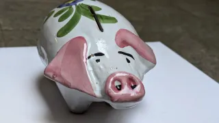 Salvadanaio ceramica dipinta a mano