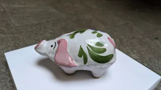 Salvadanaio ceramica dipinta a mano