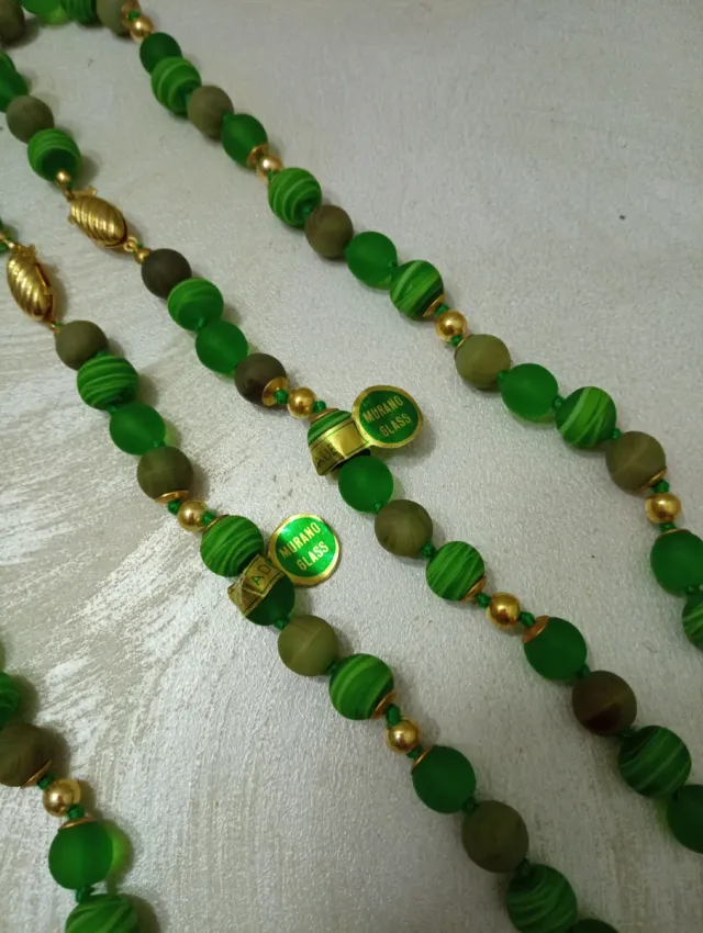 Due collane in vetro di Murano vintage