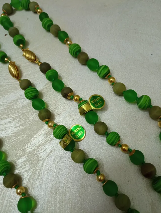 Due collane in vetro di Murano vintage