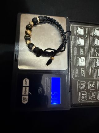 Pulsera Oro 18k Negra y Dorada