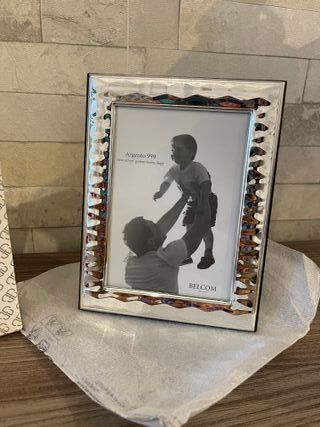 Cornice portafoto argento nuova