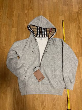 Sudadera Burberry Zip Gris Talla L