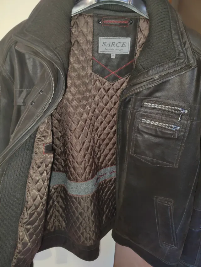 Cazadora hombre- marrón de piel