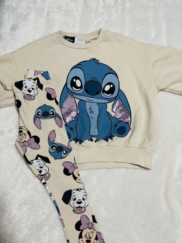 Conjunto Zara Stitch Niña 4-5 Años