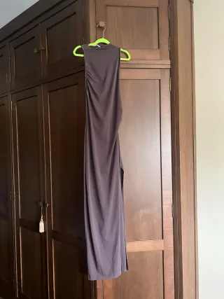 Vestido largo marrón fiesta