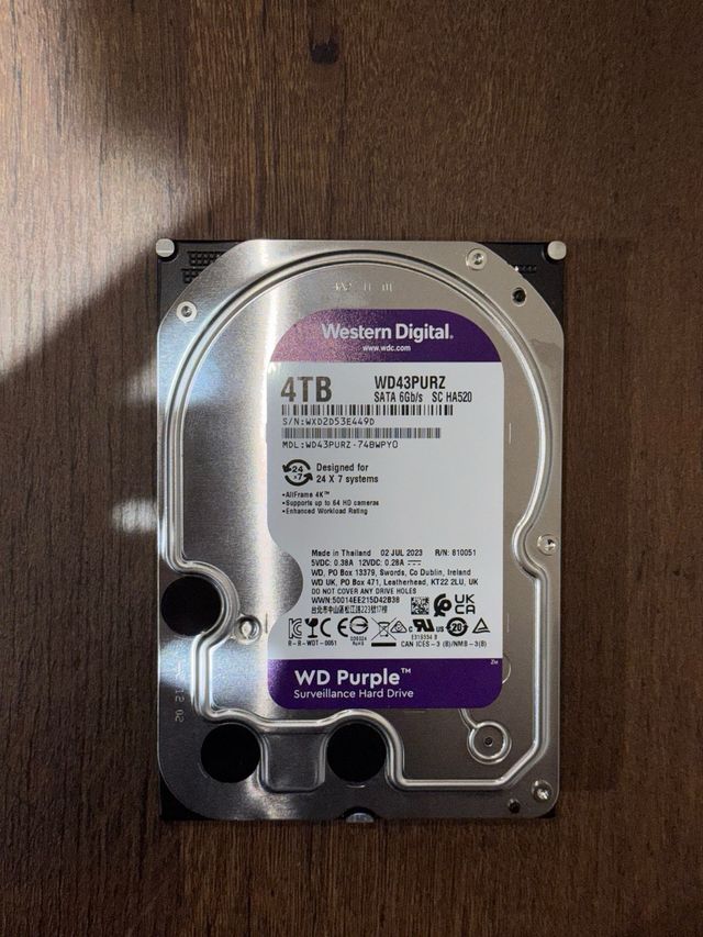 Disco Duro WD Purple 4TB