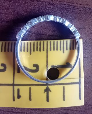 Anello ragazza argento 925 con brillantini 1,9 cm