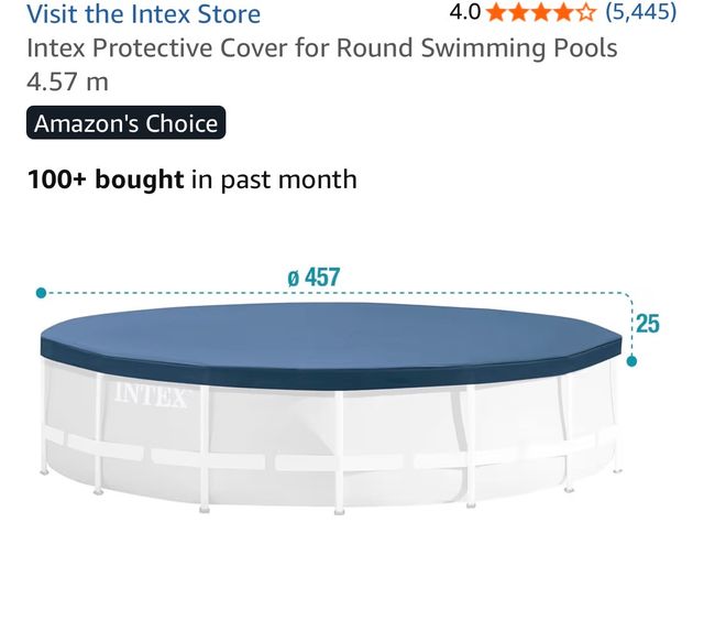 Copertura Piscina Intex Rotonda 4.57m