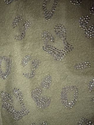Cardigan Evis verde con strass