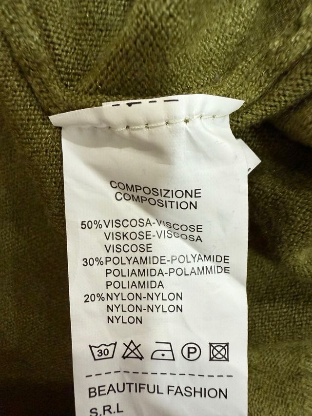 Cardigan Evis verde con strass