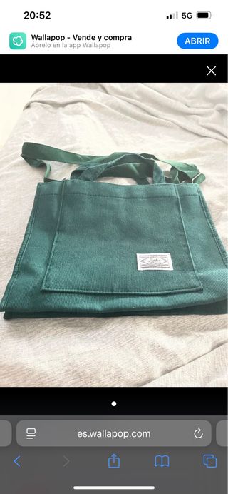 Bolso de pana verde