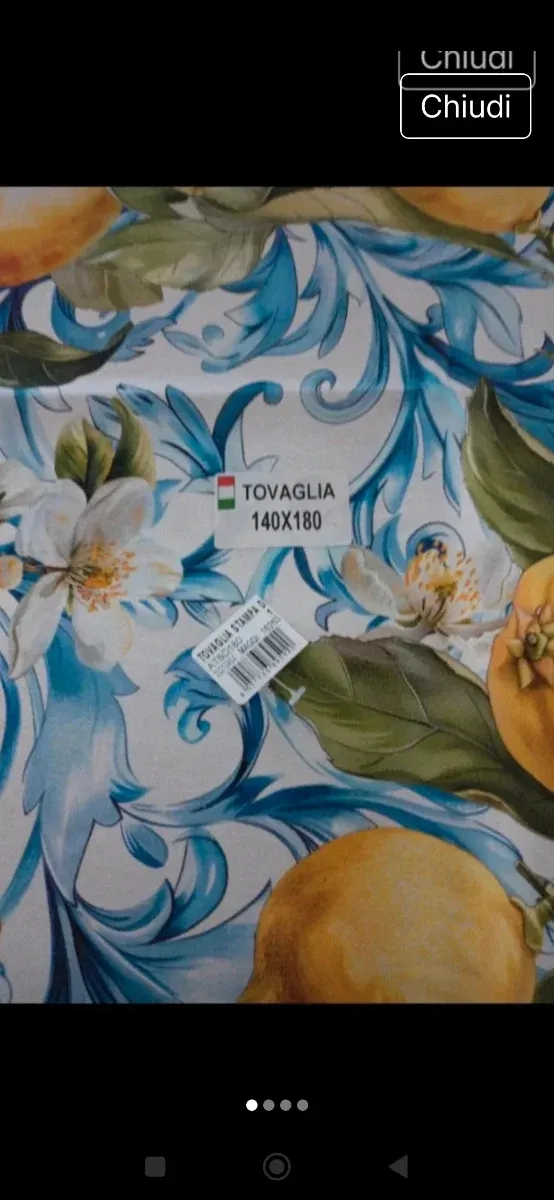Tovaglia 140x180 con limoni nuova
