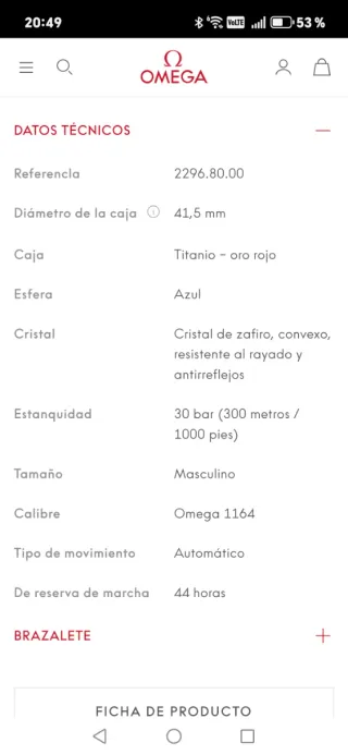 Reloj OMEGA SEAMASTER Titanio Oro Rojo