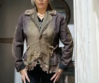 Chaqueta vaquera Vintage Denim Jacket with Laceand