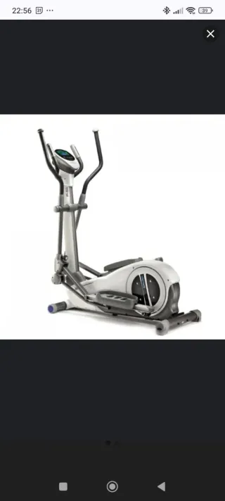 Elíptica gris y plateada