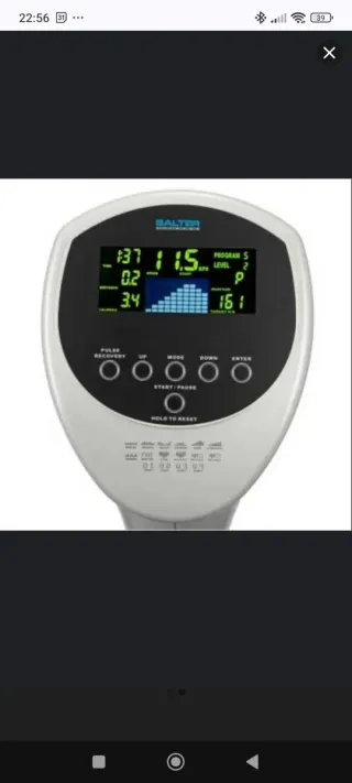 Elíptica gris y plateada