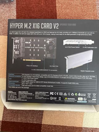 Tarjeta PCIe ASUS Hyper M.2 X16 Card V2